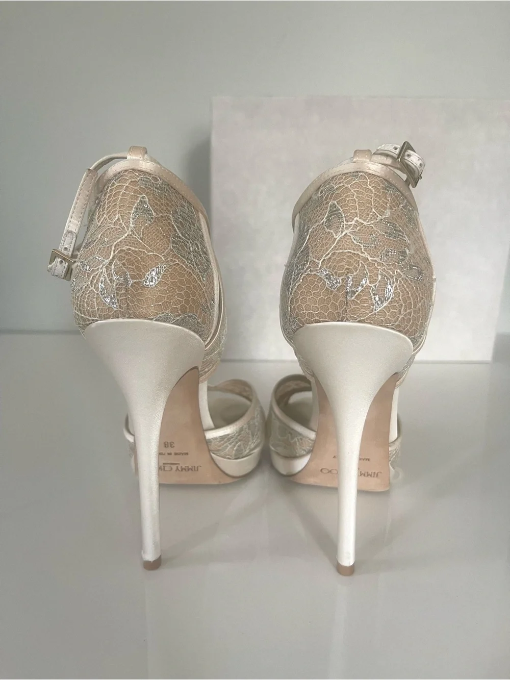 AUTHENTIC JIMMY CHOO ITALIAN LACE HEELS